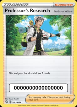 SWSH Black Star Promos Professor's Research #SWSH178 card
