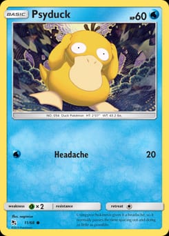 Hidden Fates Psyduck #11 card