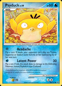 2009 Platinum Psyduck #87 card