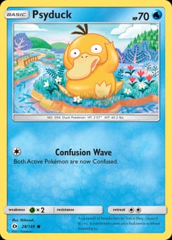 2017 Sun & Moon Psyduck #28 card