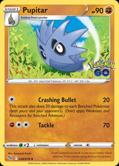 2022 Pokémon GO Pupitar #38 card