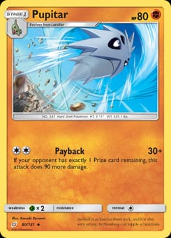 Team Up Pupitar #80 card
