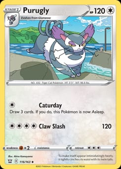 Battle Styles Purugly #116 card