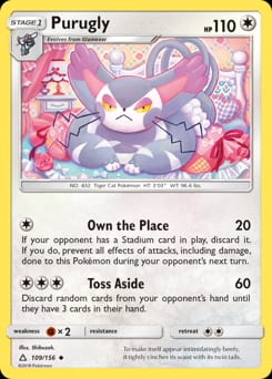 Ultra Prism Purugly #109 card