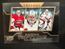 2022-23 Upper Deck Trilogy Rookie Triptychs Pyotr Kochetkov #RT-PK card