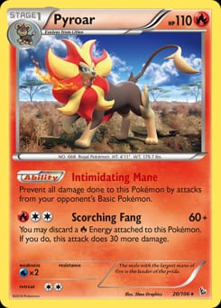 2014 Flashfire Pyroar #20 card