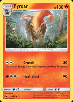Lost Thunder Pyroar #51 card