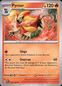 Paldea Evolved Pyroar #32 card