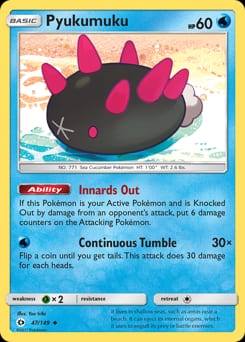 Sun & Moon Pyukumuku #47 card