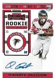 2019 Panini Contenders Base Set Qadree Ollison #203 card