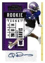 2020 Panini Contenders Base Set Quartney Davis #288 card