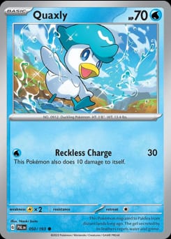 Paldea Evolved Quaxly #50 card