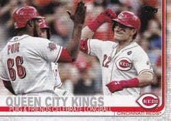 2019 Topps Update Base Set Queen City Kings (Derek Dietrich / Yasiel Puig) #US71 card