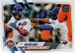 2021 Topps Update Base Set Queens High (Francisco Lindor / Jonathan Villar) #US39 card
