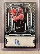 2021-22 Panini Obsidian Rookie Jersey Ink Quentin Grimes #RJI-QGR card