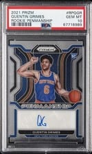 2021-22 Panini Prizm Rookie Penmanship Quentin Grimes #RP-QGR card