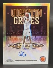 2025 Topps Chrome McDonald's All American Legends Autographs Quentin Grimes #LA-QG card