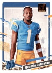 2023 Donruss Rated Rookie Portrait Quentin Johnston #8 card