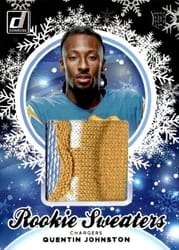 2023 Donruss Rookie Holiday Sweater Relics Quentin Johnston #HS-QJO card