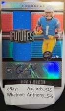 2023 Panini Legacy Futures Dual Patch Autographs Silver Quentin Johnston #FDA-2 card