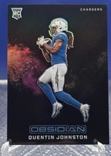 2023 Panini Obsidian Black Color Blast Quentin Johnston #5 card