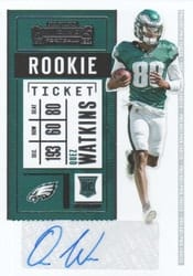 2020 Panini Contenders Base Set Quez Watkins #164 card
