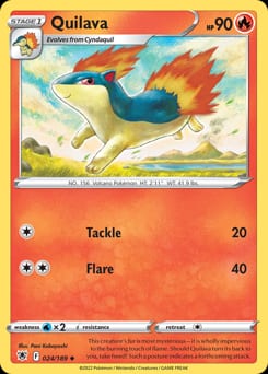Astral Radiance Quilava #24 card