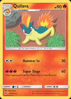 Lost Thunder Quilava #41 card