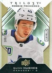 2019-20 Upper Deck Trilogy Base Set Quinn Hughes #146 card