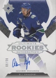 2019-20 Upper Deck Ultimate Collection Base Set Quinn Hughes #189 card
