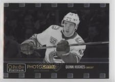 2020-21 O-Pee-Chee Platinum Photo Driven Quinn Hughes #PD-10 card