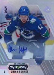 2020-21 Upper Deck Synergy Base Set Quinn Hughes #40 card