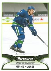 2021-22 Parkhurst Base Set Quinn Hughes #255 card
