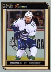 2022-23 O-Pee-Chee Platinum O-Pee-Chee Premier Variants Quinn Hughes #OP15 card