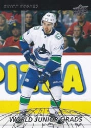 2022-23 Upper Deck World Junior Grads Quinn Hughes #WG-24 card