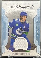 2023-24 Upper Deck Artifacts NHL Remnants Quinn Hughes #NR-QH card