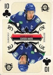 2024-25 O-Pee-Chee Playing Cards Quinn Hughes #10♣ card