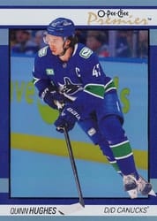 2025-26 O-Pee-Chee OPC Premier Quinn Hughes #P-21 card