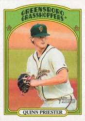 2021 Topps Heritage Minor League Base Set Quinn Priester #167 card