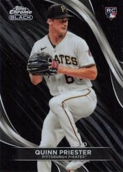 2024 Topps Chrome Black Base Set Quinn Priester #55 card