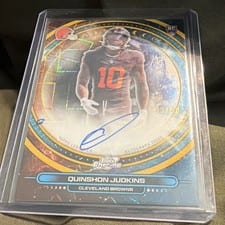 2025 Topps Cosmic Chrome Equinox Autographs Quinshon Judkins #EQA-QJ card