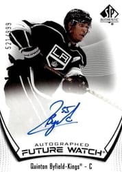 2021-22 SP Authentic Base Set Quinton Byfield #150 card