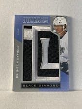 2021-22 Upper Deck Black Diamond Rookie Team Logo Jumbo Puzzle Patches Quinton Byfield #RTL-QB card
