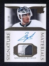 2021-22 Upper Deck The Cup Signature Materials Quinton Byfield #SP-QB card