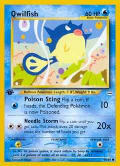 Neo Revelation Qwilfish #49 card