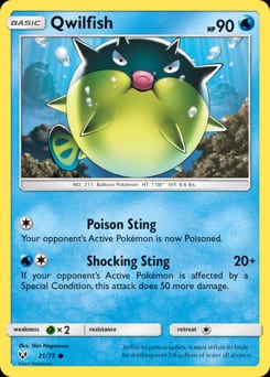 Shining Legends Qwilfish #21 card