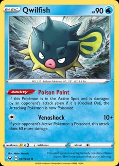Sword & Shield Qwilfish #51 card