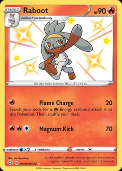 Shining Fates Shiny Vault Raboot #SV016 card