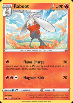 Sword & Shield Raboot #32 card