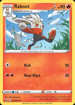 Sword & Shield Raboot #33 card